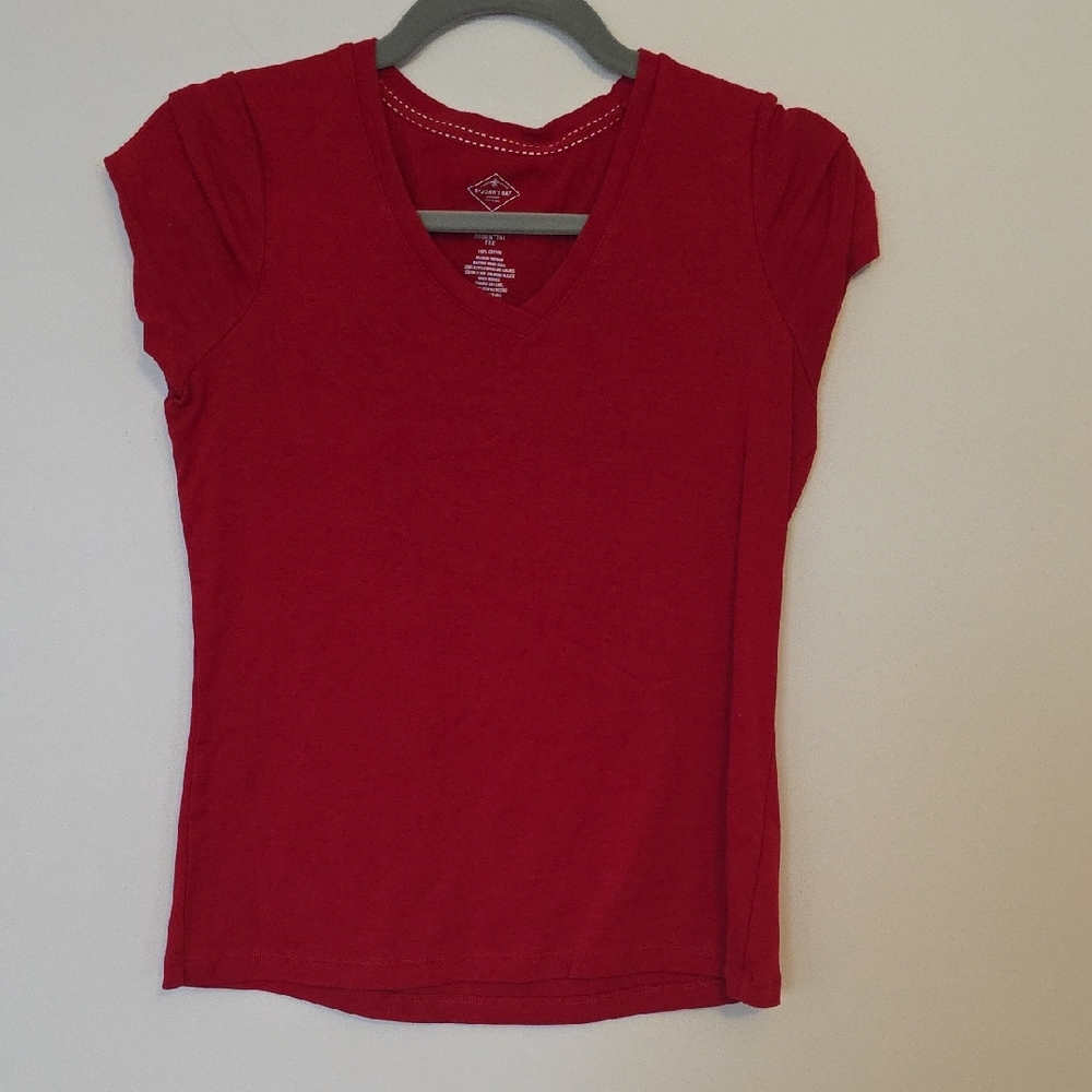 St. John's Bay Vibrant Red Short Sleeve Tee